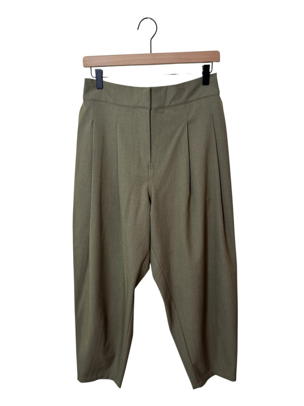 PSOPHIA vazquez de Castro Front Pleat Ankle Pant Green Size 40